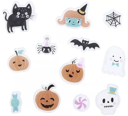 12 Pegatinas de Gel Calabazas y Fantasmas modelos surtidos