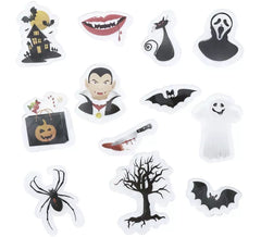 12 adesivos de gel Drácula e Fantasma modelos sortidos