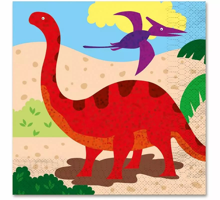 Translation missing: pt-PT.12 Servilletas de Dinosaurios de 33x33
