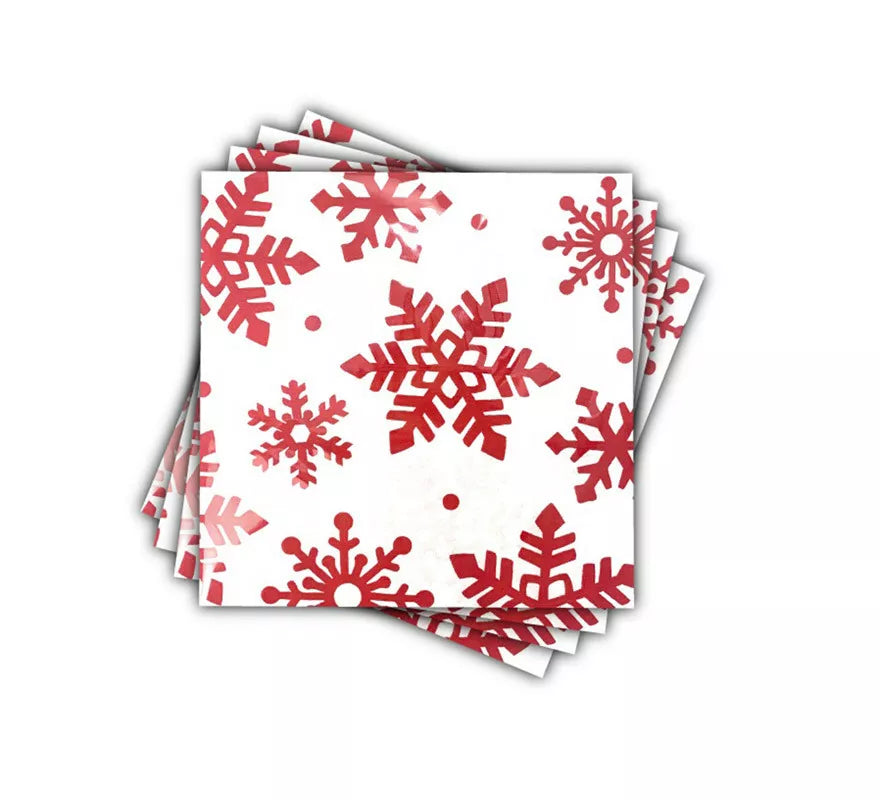 Translation missing: pt-PT.12 Servilletas de papel con Copos de Nieve
