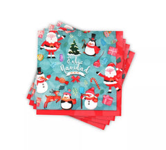 12 guardanapos de papel de feliz natal