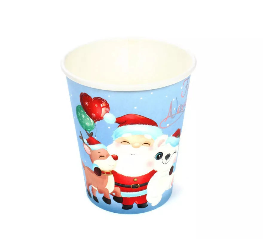 Translation missing: pt-PT.12 Vasos de papel para Navidad de Papá Noel de 270 ml