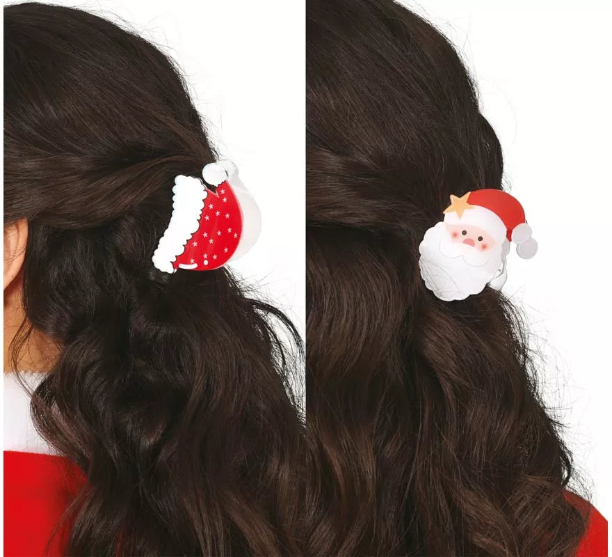 Translation missing: pt-PT.2 Pinzas de Papa Noel para el Pelo de 7 cm