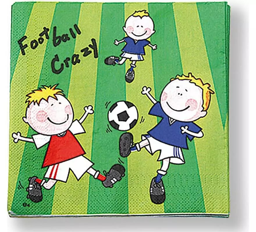 Translation missing: pt-PT.20 Servilletas de Fútbol de 33x33 cm
