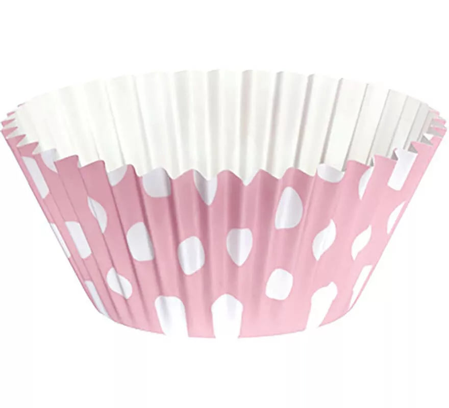 Translation missing: pt-PT.25 Recipientes para Cup Cake Rosas con Topos Blancos