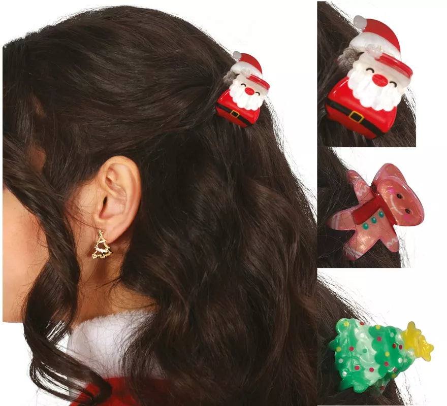 Translation missing: pt-PT.3 Pinzas de Navidad para el Pelo de 3,5 cm