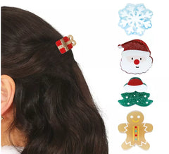 5 Grampos de Cabelo de Natal 3 cm