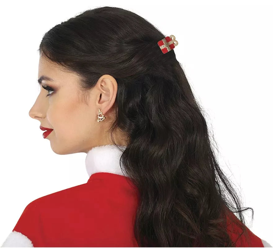 5 Pinzas de Navidad para el Pelo de 3 cm