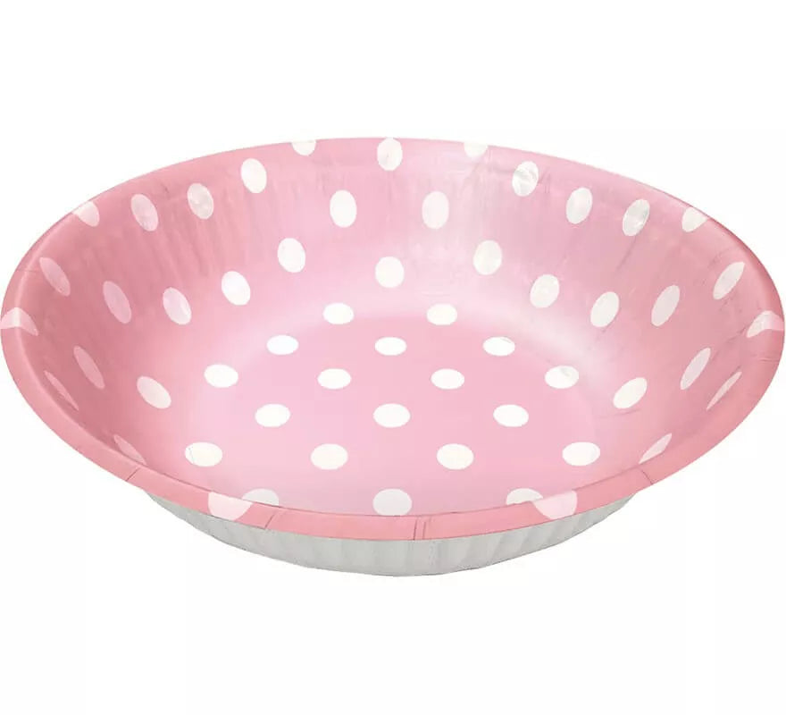Translation missing: pt-PT.6 Bowls Rosas con Topos Blancos