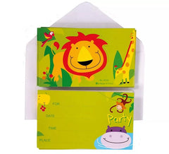 6 convites selva com envelope