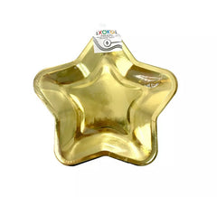 6 pratos de papel Gold Star 20 cm