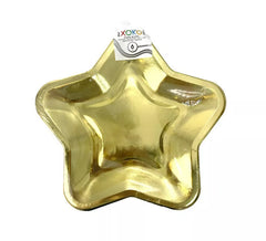 6 pratos de papel Gold Star 23 cm