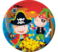 6 Pratos Pirata de 22 cm