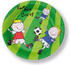 6 pratos de futebol descartáveis de 22 cm de diâmetro