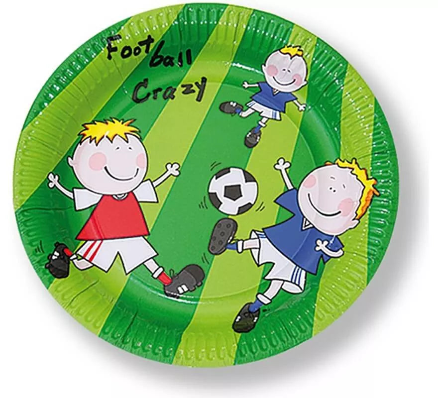 Translation missing: pt-PT.6 Platos desechables de Fútbol de 22 cm de diámetro