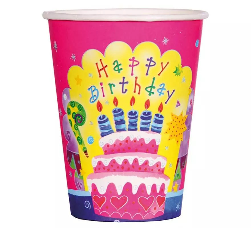 Translation missing: pt-PT.6 Vasos Happy Birthday de 9 cm