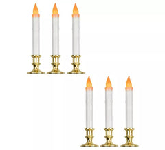 6 velas de LED, 23 cm