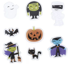 adesivos de gel Frankenstein , bruxa e vampiro modelos sortidos