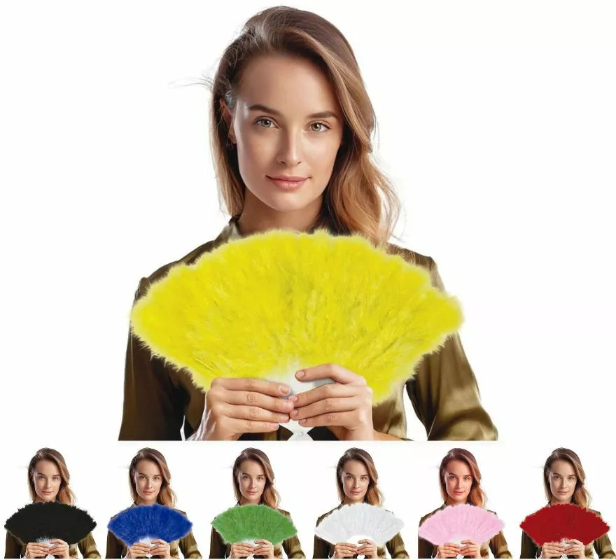Translation missing: pt-PT.Abanico con Plumas de 16 Palas en varios colores