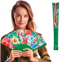 Leque havaiano de flores e animais