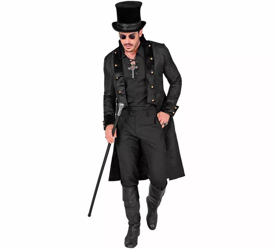 Translation missing: pt-PT.Abrigo Victoriano negro para hombre
