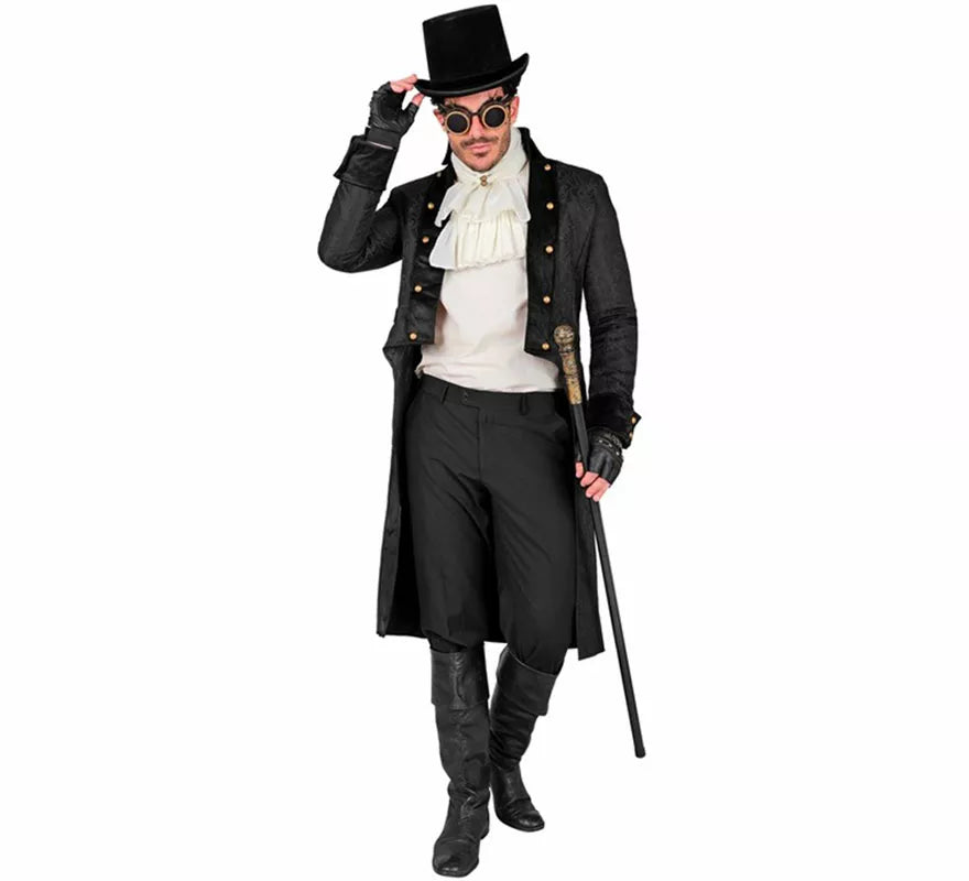 Translation missing: pt-PT.Abrigo Victoriano negro para hombre