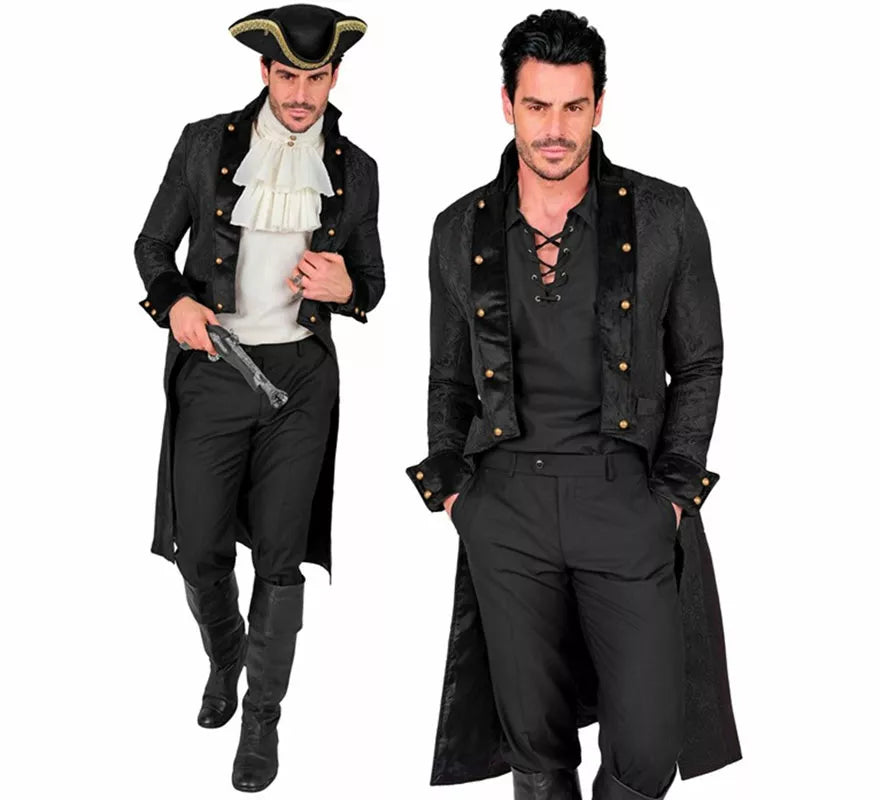 Translation missing: pt-PT.Abrigo Victoriano negro para hombre