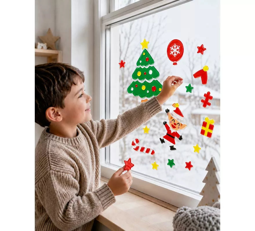 Translation missing: pt-PT.Adhesivo de Gel con Figuras Navideñas de 20x25 cm