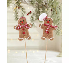 Decoração de biscoito de gengibre com palito, sortida, 10 cm