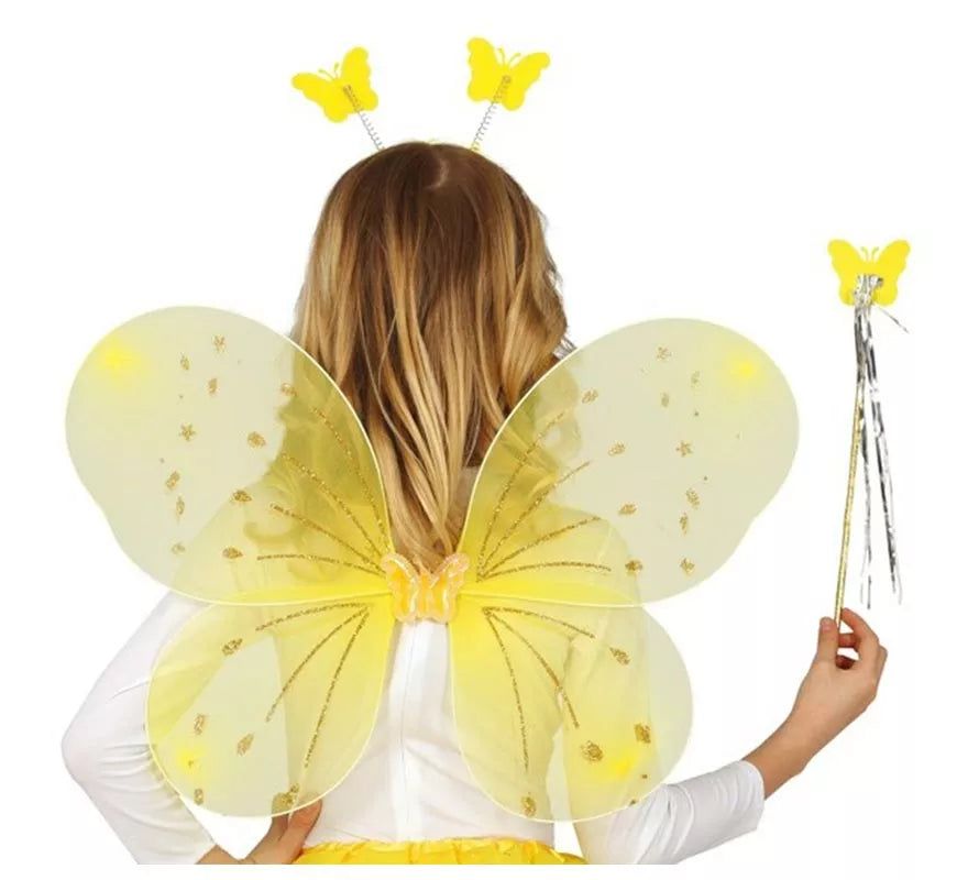 Translation missing: pt-PT.Alas Amarillas con Diadema y Varita de 48x40 cm