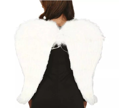 Alas Blancas con Plumas de 80X60 cm
