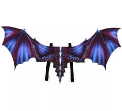 Asas de dragão azul de 92 x 34 cm