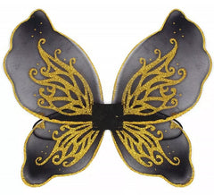 Asas de Fada Borboleta Negra 50x30 cm