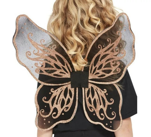 Alas de Mariposa Botánicas Doradas con brillo de 43cm