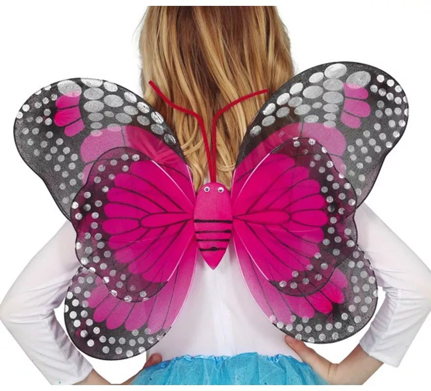 Translation missing: pt-PT.Alas de Mariposa Fucsia y Negro de 50x39 cm