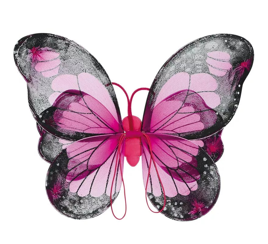 Translation missing: pt-PT.Alas de Mariposa Fucsia y Negro de 50x39 cm