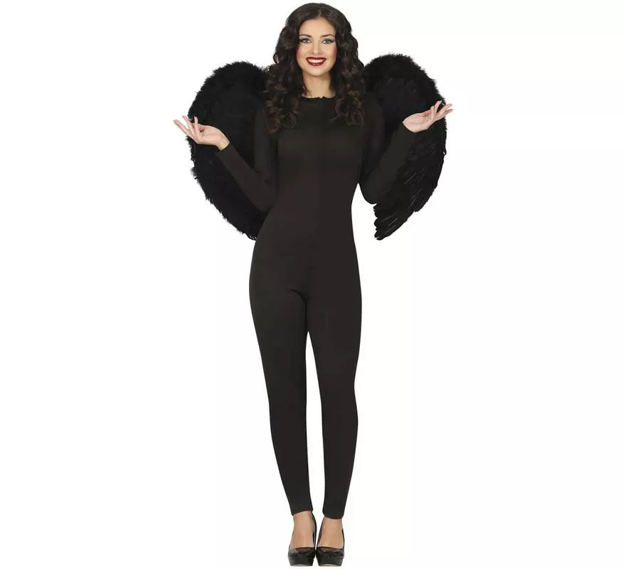 Alas de Plumas negras de 80x55 cm