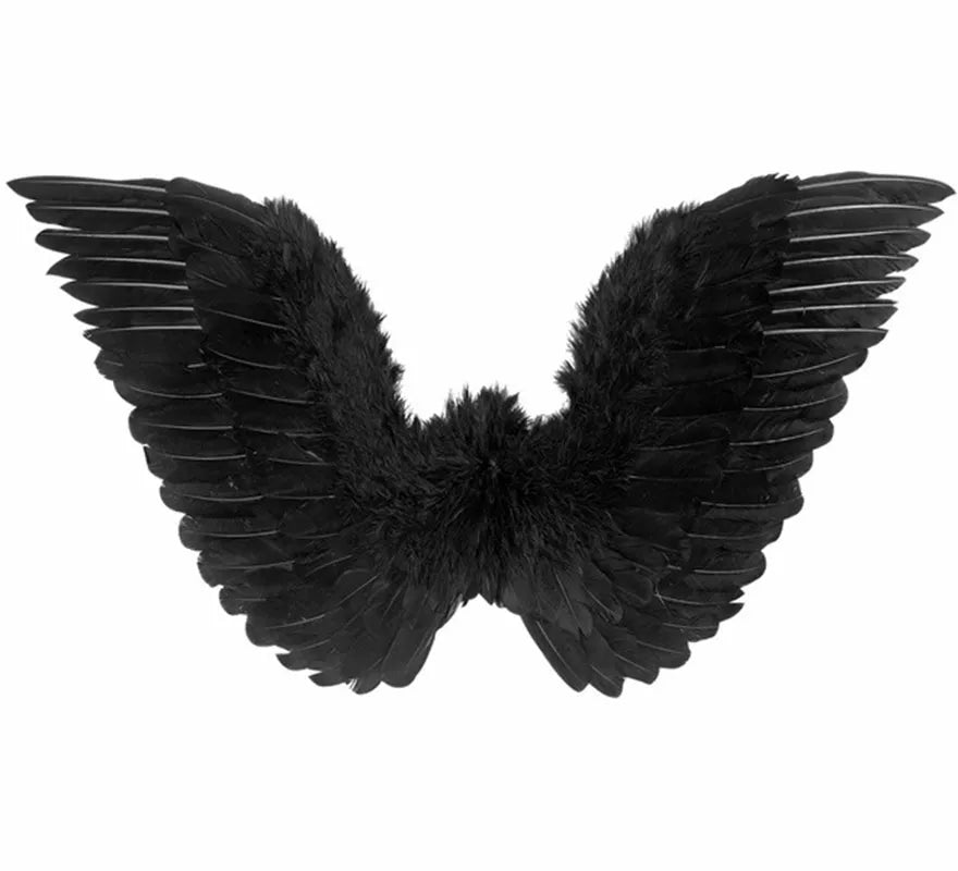 Translation missing: pt-PT.Alas negras con Plumas 78x36 cm
