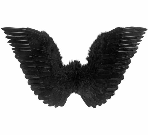 Alas negras con Plumas 78x36 cm