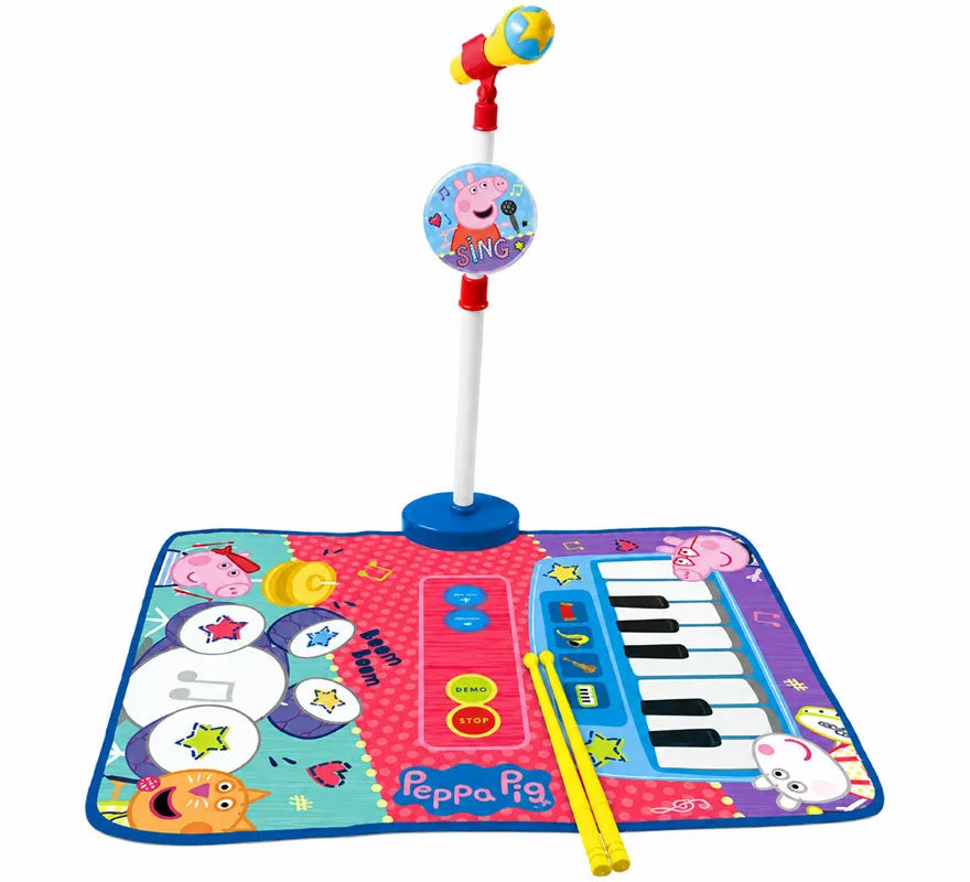 Translation missing: pt-PT.Alfombra Batería y Piano con Micrófono de Pie y Baquetas Peppa Pig