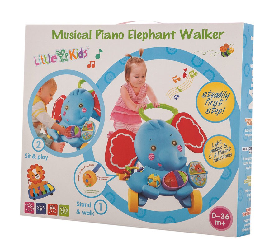 Translation missing: pt-PT.Andador Activity de Elefante con Luz y Sonido de 45x50x40 cm