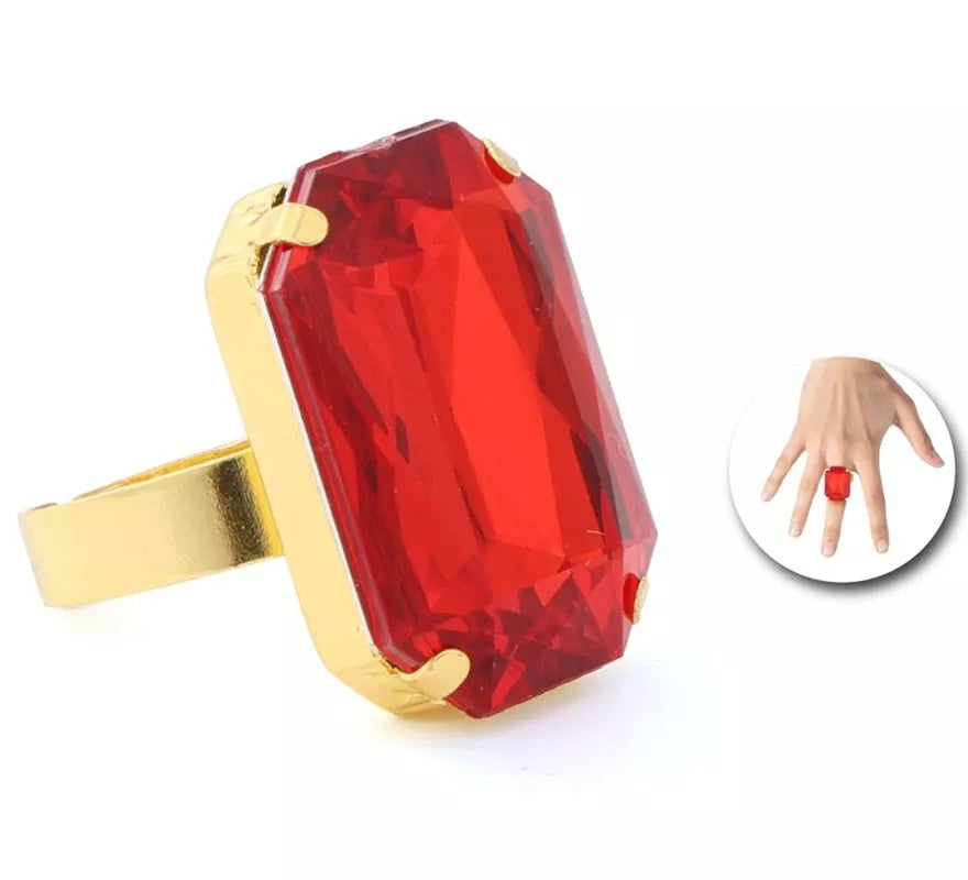 Translation missing: pt-PT.Anillo con piedra roja rectangular