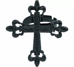Anel Cruz Gótico de 4 cm