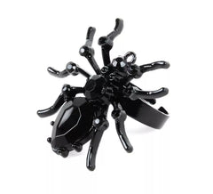 Anel Aranha Negra de Metal