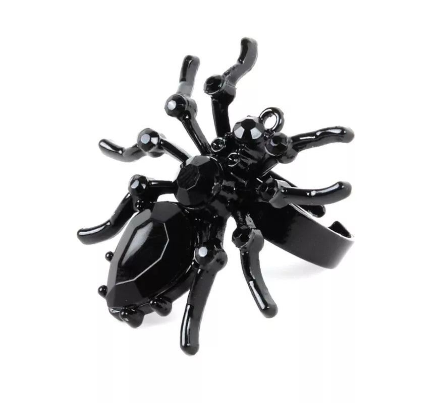Translation missing: pt-PT.Anillo de Araña negra de metal
