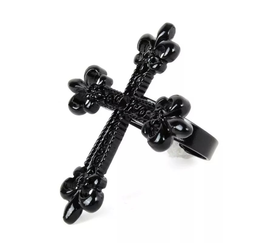 Translation missing: pt-PT.Anillo de Cruz negra de metal