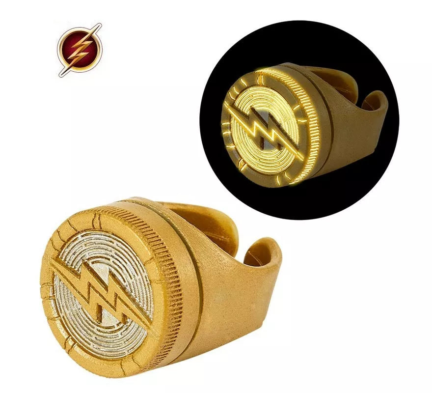 Translation missing: pt-PT.Anillo de The Flash dorado con luz infantil