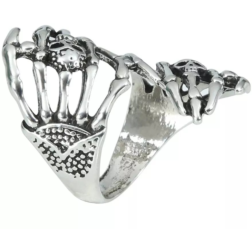 Anillo Manos Esqueleto de Metal