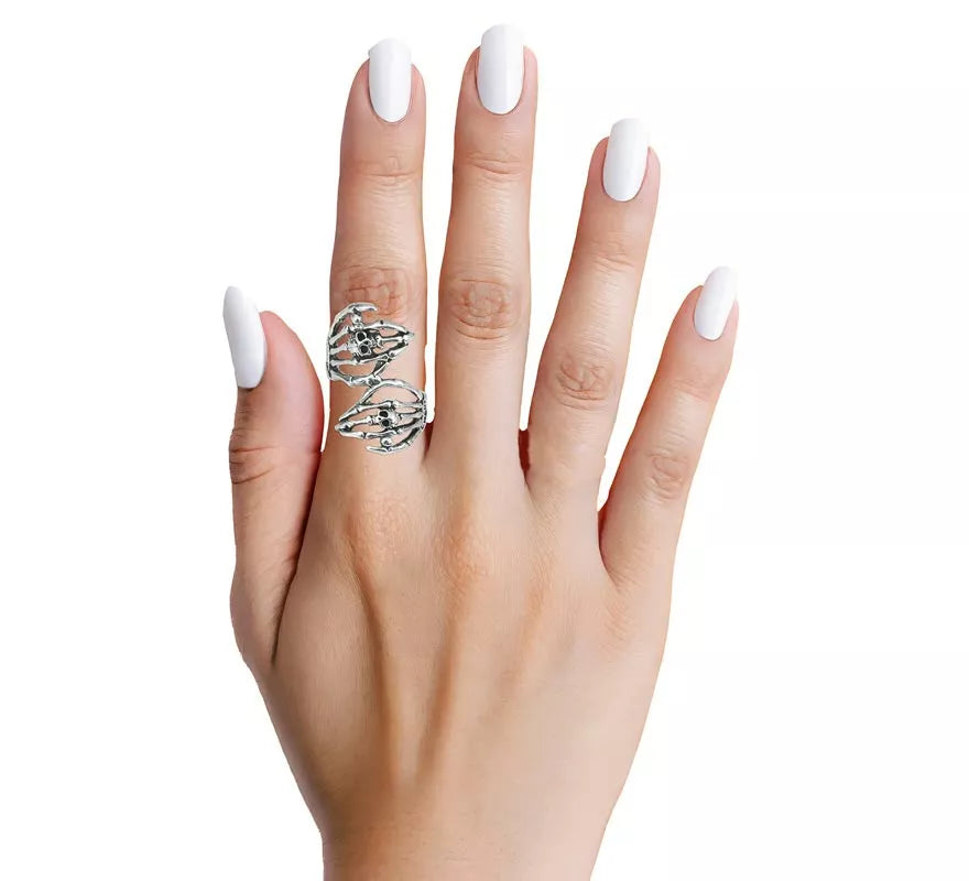 Anillo Manos Esqueleto de Metal