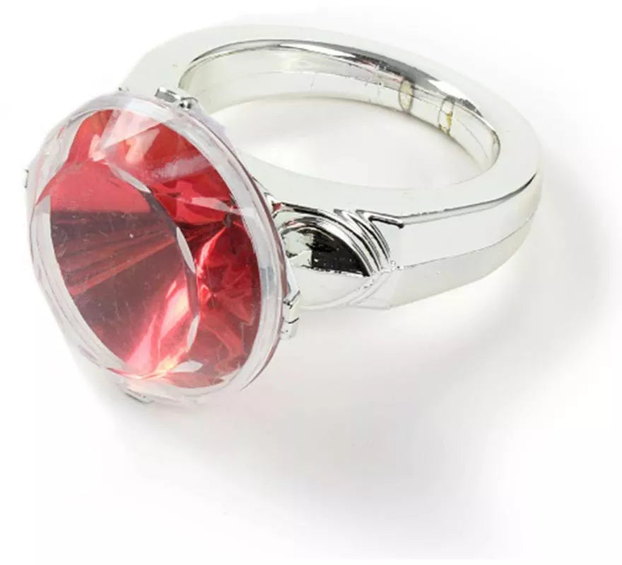 Translation missing: pt-PT.Anillo plateado con Diamante rojo